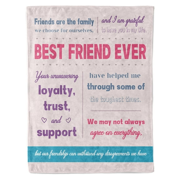 Funnil Best Friend Blanket, Best Friend Gifts, Best Friend Birthday Gift, Bestie Gifts for Women, Friendship Blanket for Best Friend, Birthday Gift for Bestie BFF Best Friend Throw 50"x60"