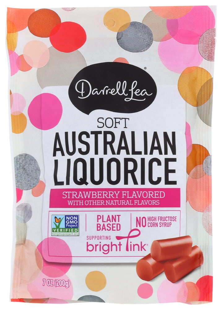 Darrell Soft Eating Liquorice Strawberry, 7 Oz