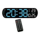 thumbnail image 1 of Reloj despertador digital con ajuste de brillo de 10 niveles, alarma dual conmutable en  degreeF/ degreeC Azul, 1 of 7