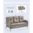 thumbnail image 7 of Unnifurnzi Outdoor Wicker Couch-All Weather Rattan 3 Seater Patio Couch with 6'' Thick Cushions High Back Outdoor Sofa for Deck Lawn Porch Balcony Poolside-Gray/Gray, 7 of 7
