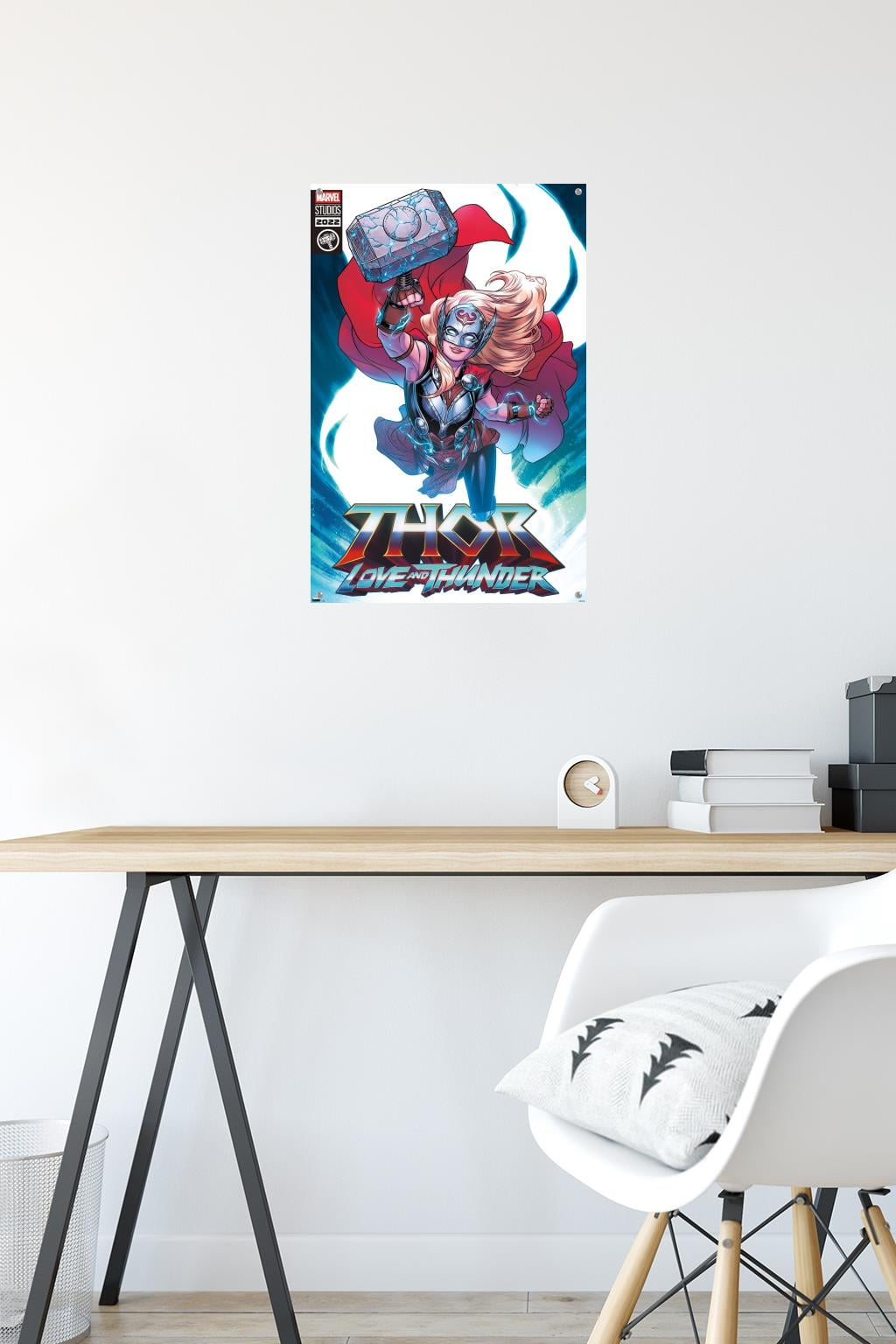 Marvel Thor: Love and Thunder - Mighty Thor Comic Wall Poster with Push Pins, 14.725" x 22.375"