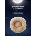 thumbnail image 3 of Calming Dog Bed & Cat Bed, Anti-Anxiety Donut Dog Cuddler Bed, Warming Cozy Soft Dog Round Bed, Fluffy Faux Fur Plush Pet Dog Cat Cushion Bed for Small Medium Dogs and Cats (X-Large, Brown), 3 of 6