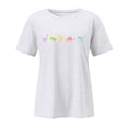 thumbnail image 3 of Graphic Tees for Women T-Shirt for Women Dinosaurs Graphic Tee with Casual Short Sleeve Comfort Fit for Everyday Wear and Spring Autumn Season White M, 3 of 3