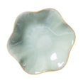 thumbnail image 5 of Segolike Ceramic Trinket Tray Flower Shape Spoon Holder Decorative Plate Key Bowl Dish for Trinket Daughter Kitchen Birthday Gift White Green, 5 of 8