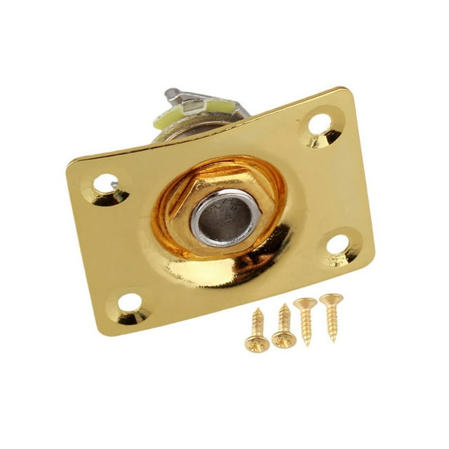 Xingzhi Replacement For Gibson Epiphone TL Electric Guitar Audio Socket Panel 1/4" 6.35mm Square Audio Jack Mount