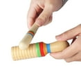 thumbnail image 1 of Colorful Wooden Crow Sounder Wood Guiro Kids Children Musical Toy Persussion Instrument, 1 of 7