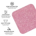 thumbnail image 4 of Balery 6 Pcs Glitter Pinkleather Coasters Set, Drink Table Cup Coasters For Living Room Kitchen Coffee Decor, 4 of 9
