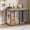47"Grey, variant on Dog Crate Furniture, 47'' Dog Kennel Indoor with 3 Doors, Dog Cage with Pull-Out Barn Door, Farmhouse Dog Crates with Pet House Side End Table for Dogs, Rustic Brown (Rustic Brown)