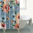 thumbnail image 5 of Tropical Wildflower Shower Curtain – Watercolor Botanical Art Print, 72x84 Inches, 5 of 5