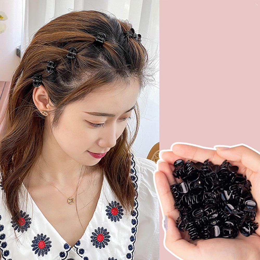 Havilah Mini Hair Clips 120Pcs / Set DIY Hair Style Acrylic Claws Clamps for Girls and Women - Champagne