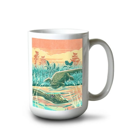 

Lantern Press 15 fl oz Ceramic Mug Vintage Print Press Giant Anteater Dishwasher & Microwave Safe