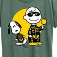 thumbnail image 3 of Peanuts - Charlie And Snoopy Skeleton - Women's Short Sleeve Graphic T-Shirt, 3 of 7
