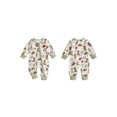 thumbnail image 2 of Cjfdfy Newborn Baby Boy Girl Western Fall Clothes Cowgirl Cactus Horse Print Long Sleeve Side Zipper Romper Infant Cute Farm Fall Winter Outfit 0-18 Months, 2 of 9