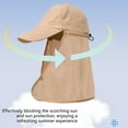 thumbnail image 4 of UPF Sun Hat 3-Way Adjustable with Detachable Shawl for Men & Women, Outdoor Hiking/Fishing/Camping (Foldable, Khaki), 4 of 8