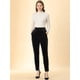 thumbnail image 3 of Pantalón de Terciopelo de Pierna Ancha Elástica con Bolsillos y Cintura Alta Allegra K Negro XL, 3 of 6
