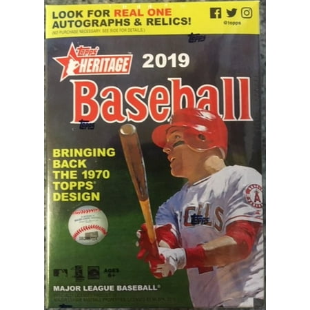 2019 Topps Heritage Baseball Hanger Display Box (8 Boxes/35 Cards)