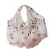 thumbnail image 4 of Bordado Bolso de flores Almacenamiento de bolsas de comestibles reutilizables para una casa de vacaciones Rosa, 4 of 8
