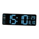 thumbnail image 3 of Reloj de pared digital con brillo ajustable para montar en la pared o en el escritorio. Pequeño-Azul, 3 of 9