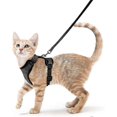 thumbnail image 1 of Cat Harness And Leash For Walking, Escape Proof Soft Adjustable Vest Harnesses For Cats, Easy Control Breathable Jacket, Black, Xs, 1 of 4