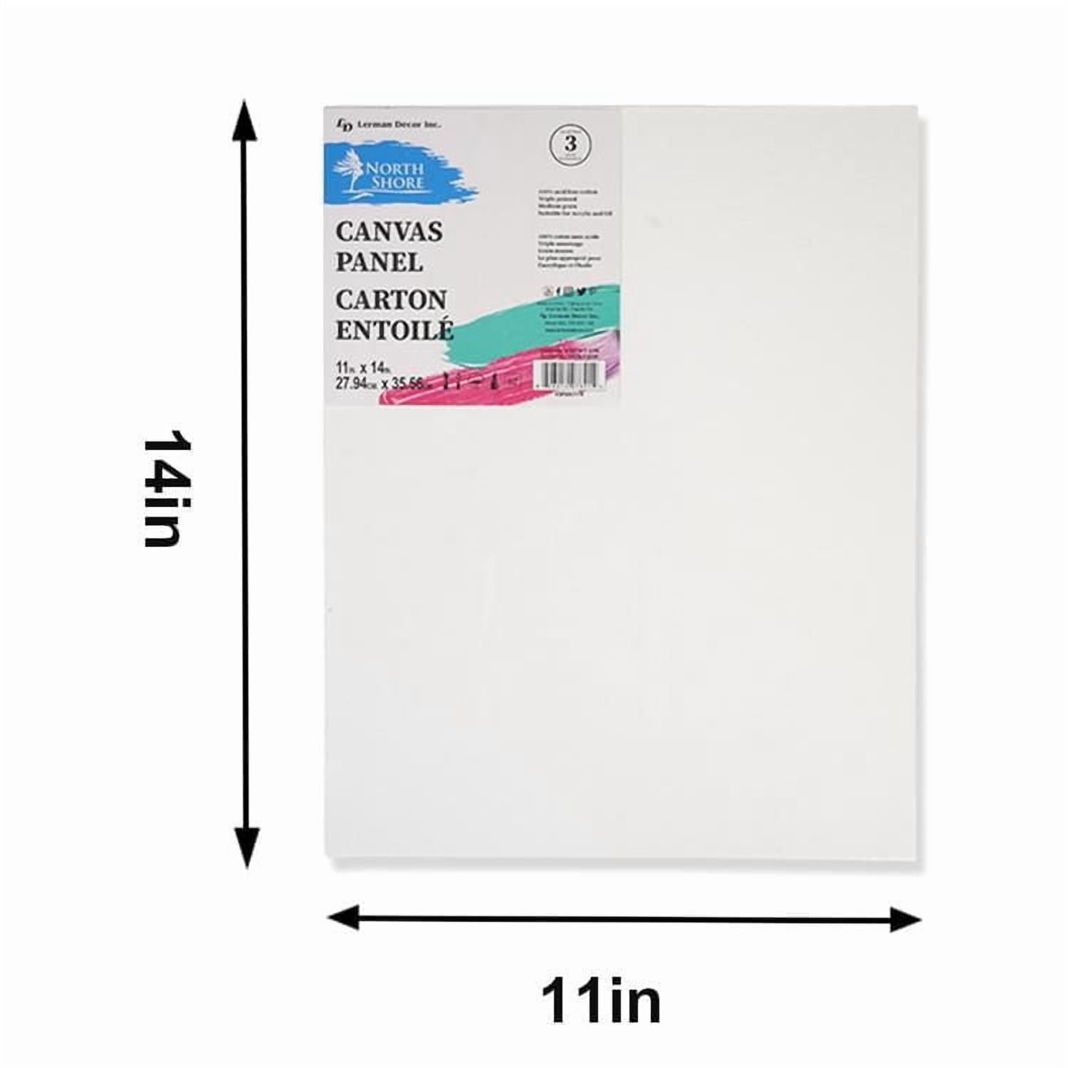 North Shore canvas panel 11"x14", 3 pack of canvas panels 11"x14"