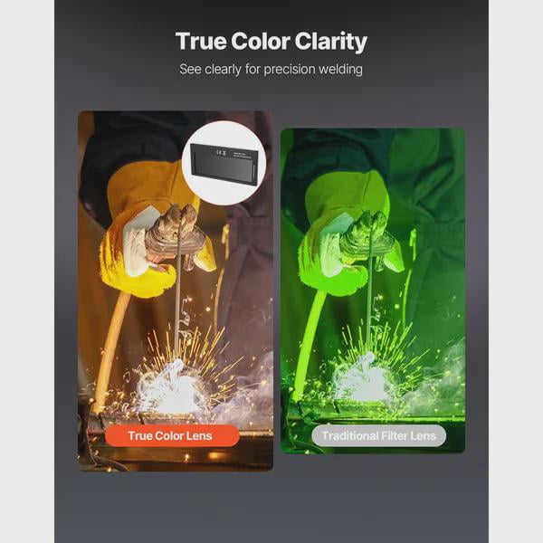 BENGPAOBA-Auto Darkening Welding Lens 4.25” x 2” - Shade 10 True Color Lens with Dual Arc Sensors & Gold Coating - Compatible with Most TIG, MIG, MMA, and ARC Welding Helmets