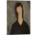 thumbnail image 1 of ARTCANVAS Womans Bust Canvas Art Print by Amedeo Modigliani - Size: 26" x 18" (0.75" Deep), 1 of 9