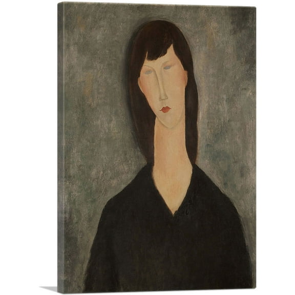 ARTCANVAS Womans Bust Canvas Art Print by Amedeo Modigliani - Size: 18" x 12" (1.50" Deep)