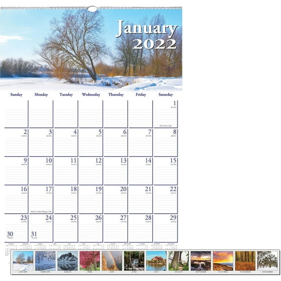 House of Doolittle, HOD378, Earthscapes Scenic Wall Calendars, 1 Each, White