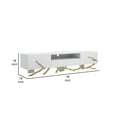 thumbnail image 5 of Benjara Mene 79 Inch TV Media Entertainment Console with Shelves, Gold Branch Base, 5 of 6