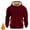 ZA-Red mens hoodies, variant on DIOAZUD Men's Pullover Hoodie Thick Sherpa Lined Kangaroo Pocket Winter Warm Fleece Hoodie Athletic Sweatshirts for Men