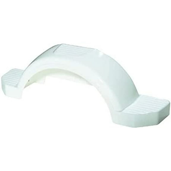 Fulton Trailer Fender, 13 in. Tire Size, White FL508573