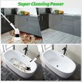thumbnail image 6 of Electric Spin Scrubber, Adjustable Extension Handle 9 Replaceable Brush Heads,Cordless Cleaning Brush with 2H Power Dual Speed, IPX7 Waterproof for Bathrooms, Bathtubs Kitchens, Floors, Tiles, 6 of 8