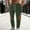 Army Green, variant on Men Color Block Cargo Pants Elastic Waist Drawstring Multi Pocket Casual Bottoms