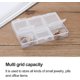 thumbnail image 4 of CHAO Pastillero pequeño, Pastillero diario, Caja de medicina de bolsillo, Caja de medicina transparente portátil de 6 celdas, Caja de almacenamiento de pendientes de joyería, 2 piezas, 4 of 5