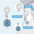 thumbnail image 4 of 20Pcs Zirconia Turtle Charms Blue Sea Turtle Dangle Charms 3D Animal Charms with European Bead Hanger Platinum Alloy Charms for DIY Crafts Jewelry Making Hole: 5mm, 4 of 5