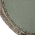 thumbnail image 2 of Northlight 48" Green Burlap Christmas Tree Skirt with Faux Fur Trim, 2 of 4