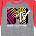 thumbnail image 3 of MTV Logo - Optical 80S - Toddler And Youth Raglan Graphic T-Shirt, 3 of 6
