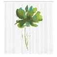 thumbnail image 2 of Ambesonne Watercolor Flower Shower Curtain, Poppy Flower Art, 69"Wx75"L, Apple Green, 2 of 4