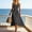Dark Gray, variant on Resort Dresses for Women Button Up Sleeveless Dress V Neck Cotton Linen Summer Dresses Solid Color Casual A Line Sundresses