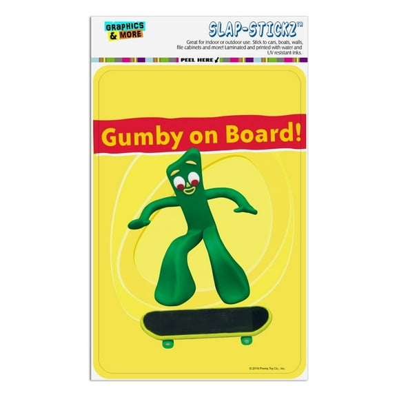 Gumby On Board - Skateboarder Skater Home Business Office Sign