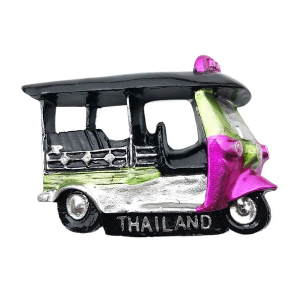 Imán para nevera, tuk tuk, 3D, resina, recuerdo de viaje a Bangkok