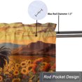 thumbnail image 5 of Watercolor Rooster Window Curtain Valances Farm Sunflower and Chicken Country Sunset Rod Pocket Valances for Bedroom Living Room Dining Room 54 by 18 in, 1 Panel, 5 of 6