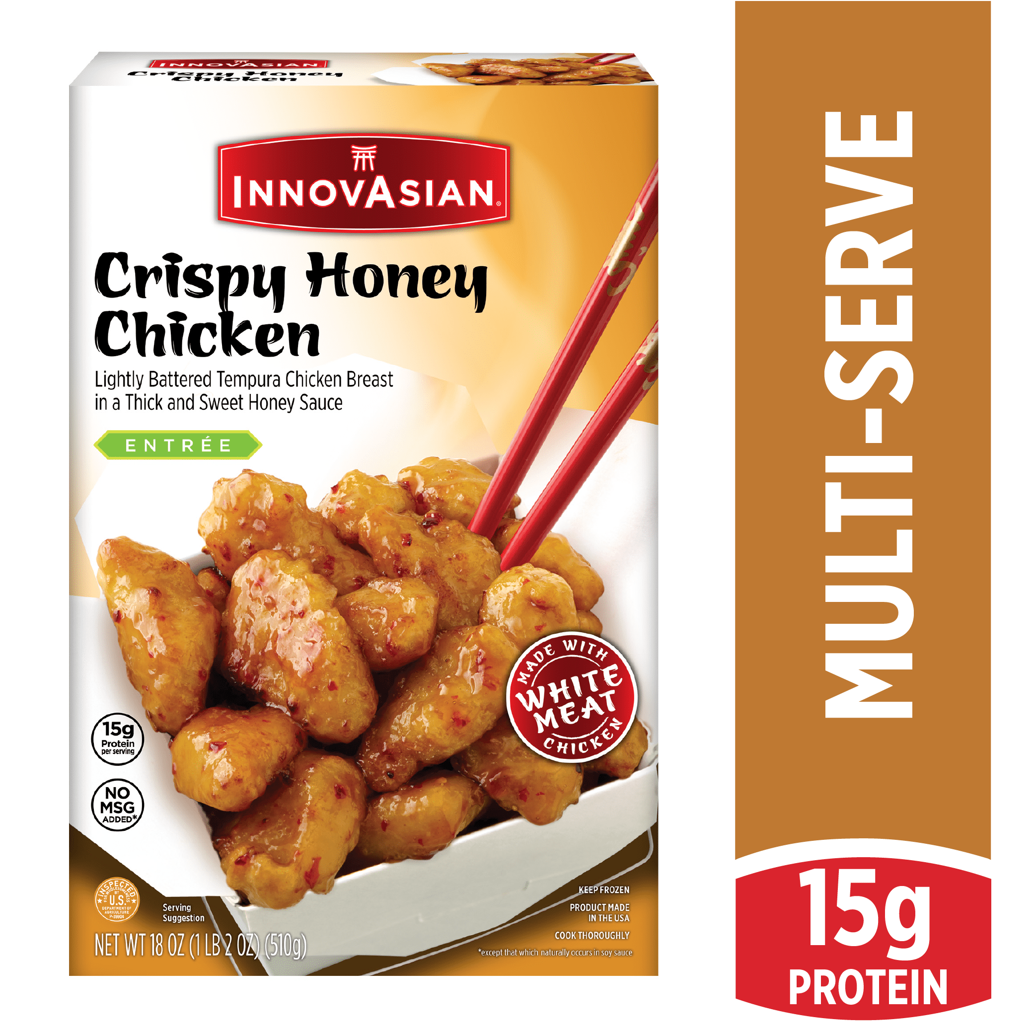 InnovAsian Crispy Honey Chicken Meal, 18 oz (Frozen Meal)