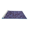 thumbnail image 2 of Ahgly Company Machine Washable Indoor Rectangle Oriental Blue Industrial Area Rugs, 6' x 9', 2 of 4