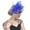 11-Blue, variant on Ongmies Flower Mesh Fascinator Headband with Feathers for Women, Yellow