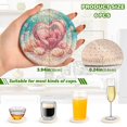 thumbnail image 3 of Haosy Set of 6 Drink Woven Coaster with Holder Heat Resistant Non-Slip Bar Coasters 4 Inches Shells and Hearts Underwater, 3 of 7