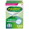 Polident 3 Minute Denture Cleanser Tablets - 120 count, for Adults