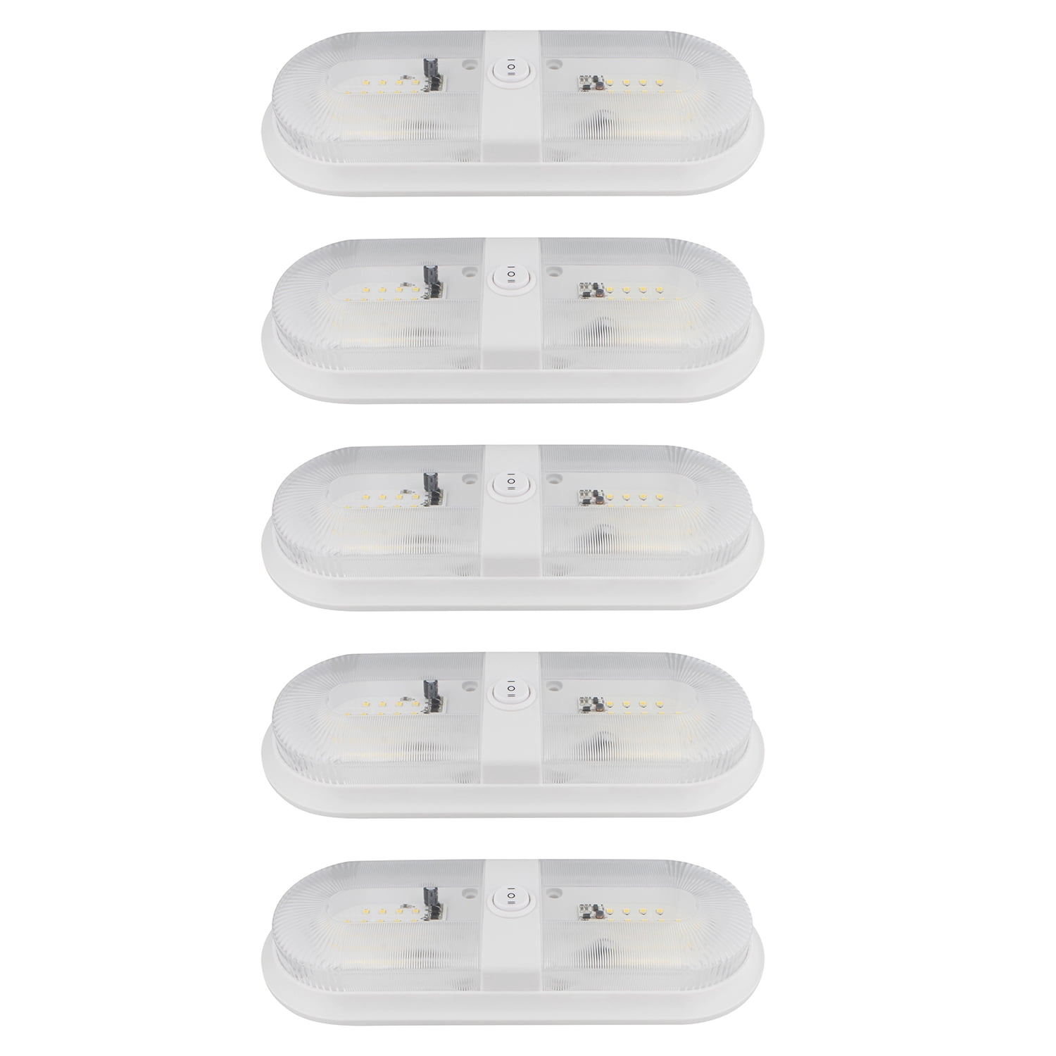 Dumble 12 Volt RV Light Fixtures - 5Pk Double Dome Interior LED Lights