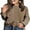 Khaki, variant on WUJINXIA Womens Long Sleeve Tops Round Neck Dress Shirts Casual Basic Pullover