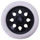 thumbnail image 2 of 6 Piezas de Rueda Popular de Carretilla Viajeros de Equipaje Ruedas de Carro 15.8 x 3.4 cm - Negro Y Blanco, 2 of 8
